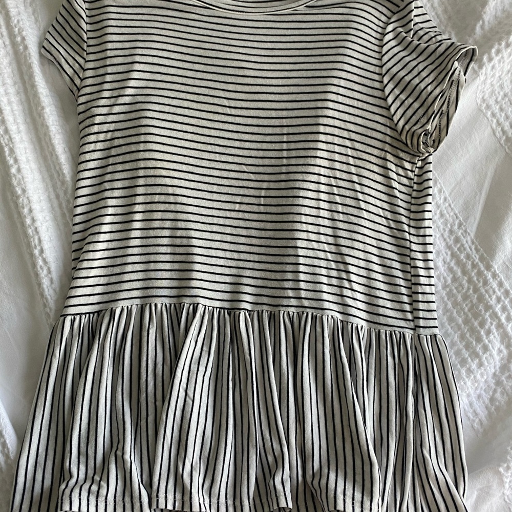 Cute black and white peplum top